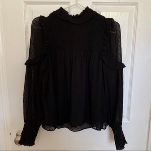 Zara Mock Neck Blouse